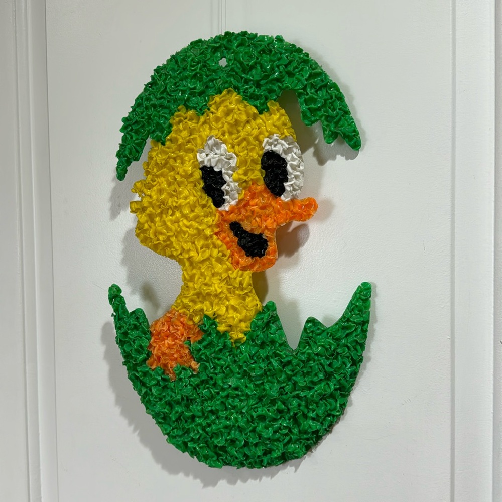 Vintage green popcorn duck egg Easter Decor - Picture 3 of 5
